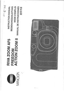 Minolta Riva Zoom AF 5 manual. Camera Instructions.